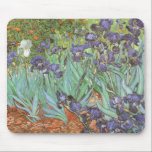 Tapis De Souris Vincent van Gogh - Irises<br><div class="desc">Irises (1889) de Van Gogh est un post impressionnisme vintage de peinture de nature fleurie d'art. Un groupe d'iris à barbe violet et une seule fleur d'iris blanc poussent dans un jardin. C'était l'une de ses premières peintures alors qu'il était à l'asile à Saint-Rémy-de-Provence. En 1987, il est devenu le...</div>