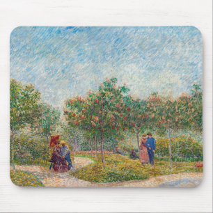 Tapis De Souris Vincent van Gogh - Jardin à Montmarte avec amoureu