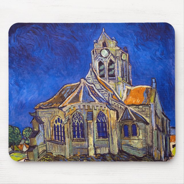 Tapis De Souris Vincent van Gogh - L'église d'Auvers (Devant)