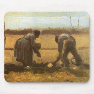 Tapis De Souris Vincent van Gogh - Les paysans plantent des pommes