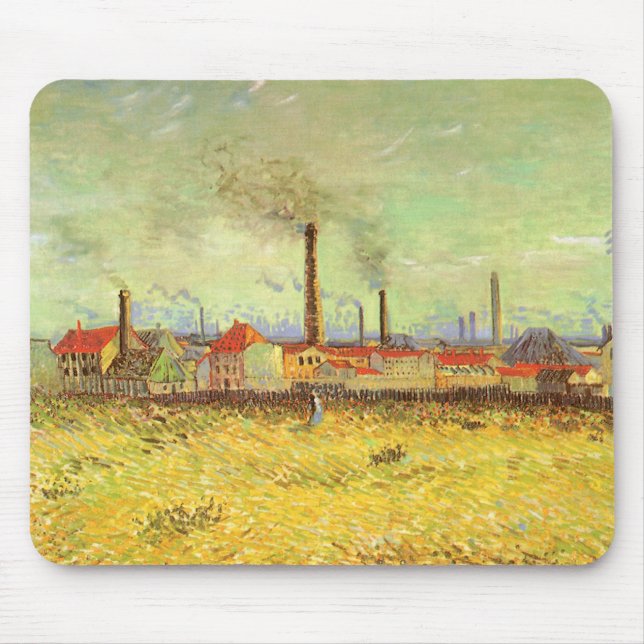 Tapis De Souris Vincent van Gogh - Les usines à Asnieres (Devant)