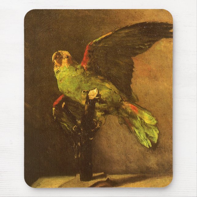 Tapis De Souris Vincent van Gogh - Nature morte au perroquet vert (Devant)