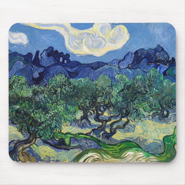Tapis De Souris Vincent van Gogh - Oliviers aux Alpilles (Devant)