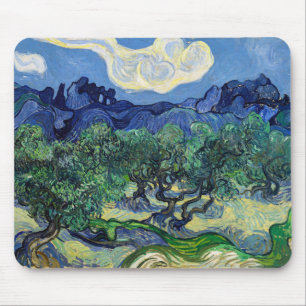 Tapis De Souris Vincent van Gogh - Oliviers avec les Alpilles