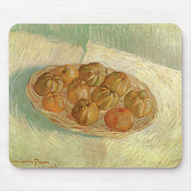 Tapis De Souris Vincent van Gogh - Panier de pommes à vie continue (Devant)