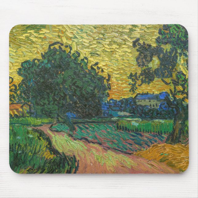 Tapis De Souris Vincent van Gogh - Paysage à Twilight (Devant)