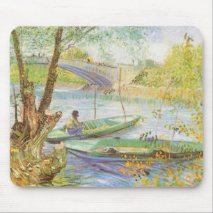 Tapis De Souris Vincent van Gogh Pêche au printemps, Pont de Clich