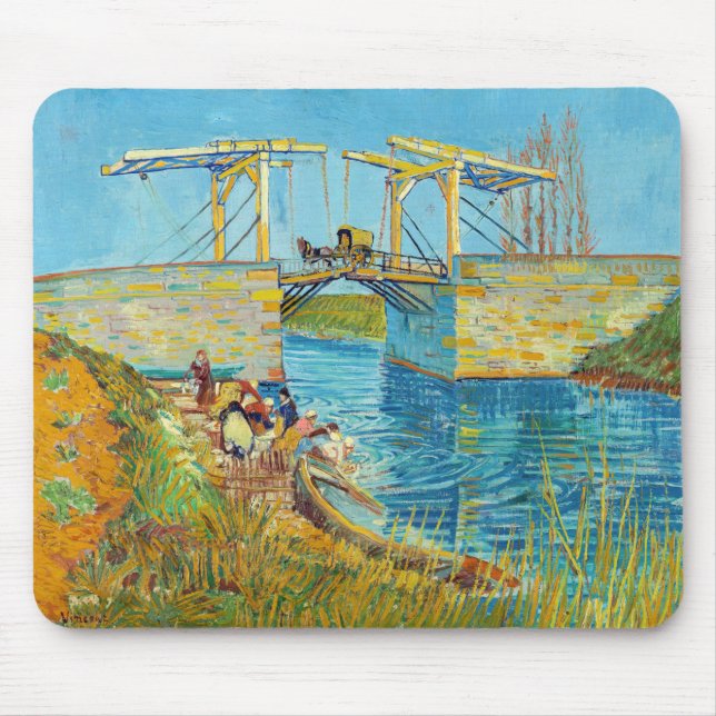 Tapis De Souris Vincent van Gogh - Pont Langlois à Arles #1 (Devant)