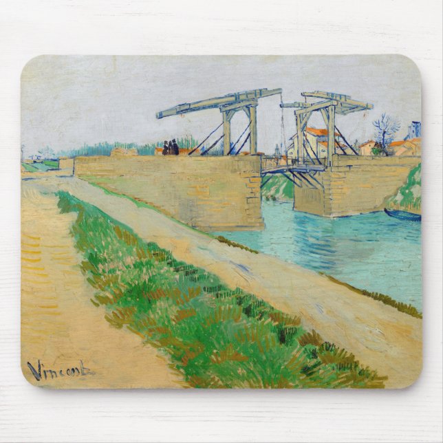 Tapis De Souris Vincent van Gogh - Pont Langlois à Arles #2 (Devant)