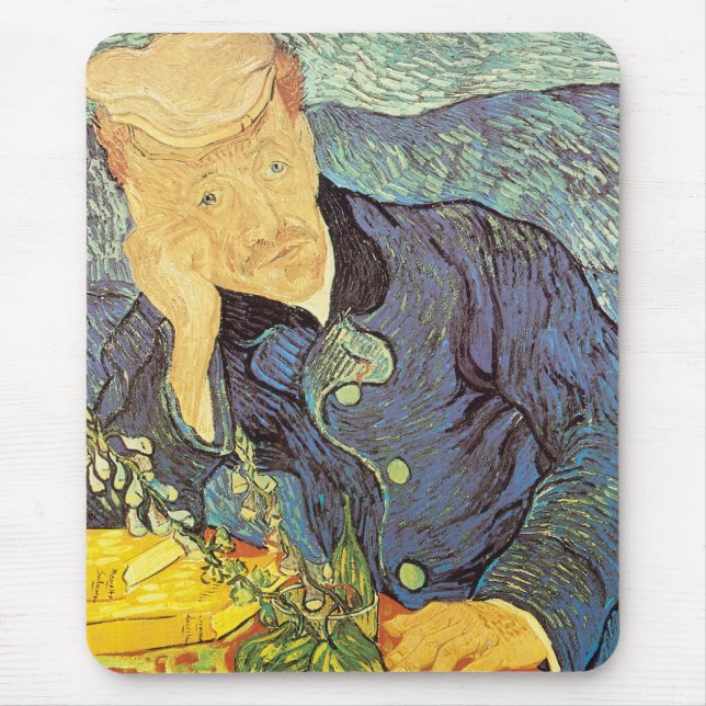 Tapis De Souris Vincent van Gogh - Portrait du Docteur Gachet (Devant)