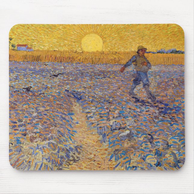 Tapis De Souris Vincent van Gogh - Sower avec réglage Sun (Devant)