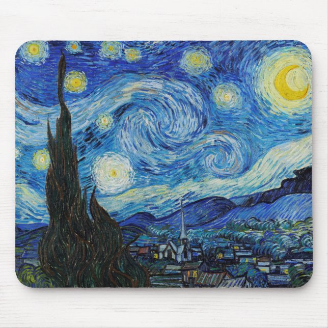 TAPIS DE SOURIS VINCENT VAN GOGH "STARRY NIGHT" SOURIS (Devant)