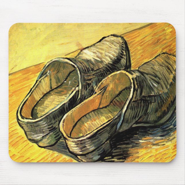 Tapis De Souris Vincent van Gogh - Une paire de sabots en cuir (Devant)