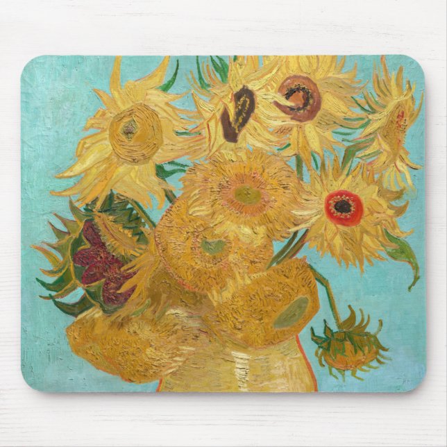 Tapis De Souris Vincent Van Gogh - Vase avec douze tournesols (Devant)