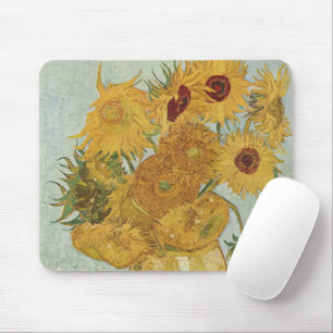 Tapis De Souris Vincent van Gogh Vase de vie morte avec des tourne