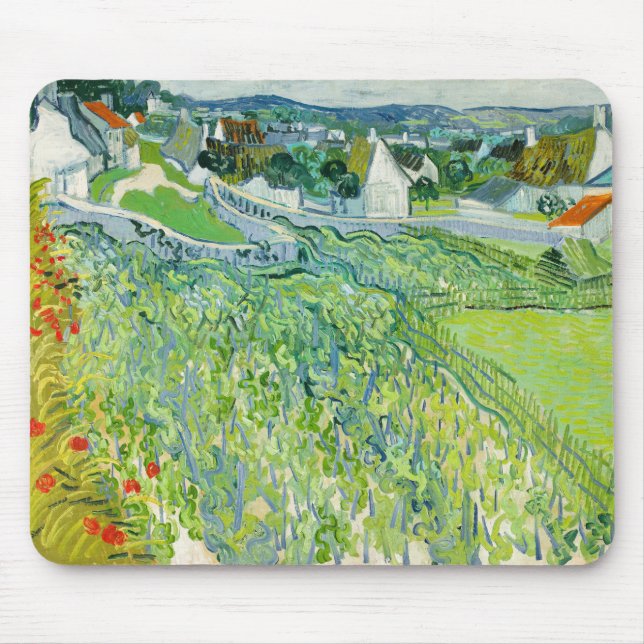 Tapis De Souris Vincent van Gogh - Vignobles à Auvers (Devant)