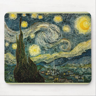 Tapis De Souris Vincent van Gogh's The Starry Night (1889)