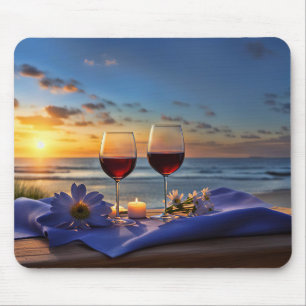 Tapis De Souris Vins sur la plage
