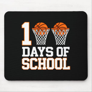 Tapis De Souris Vintage 100 jours d'école basketball sports fun