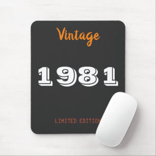 Tapis De Souris Vintage 1981 édition limitée 45e cadeau d'annivers