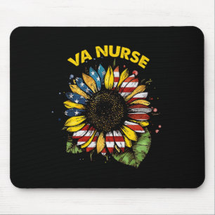 Tapis De Souris Vintage 4 juillet Va Nurse Patriotique Réel Amériq