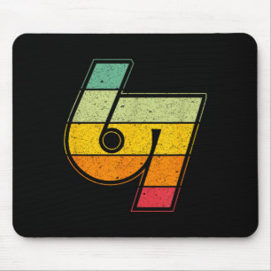 Tapis De Souris Vintage 6 7 Mème Logo Six Sept Namaste Drôle Salle