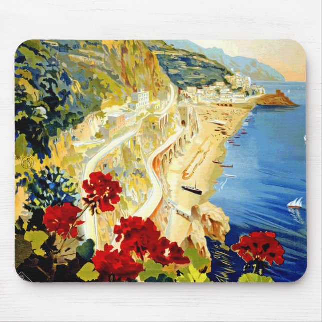 Tapis De Souris Vintage Amalfi Italie Europe Travel (Devant)