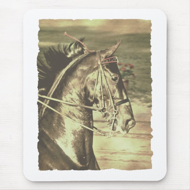Tapis De Souris Vintage américain Saddlebred Faux (Devant)
