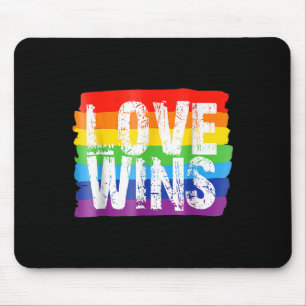 Tapis De Souris Vintage Amour Win Arc en Ciel de Paix Pride Lesbia