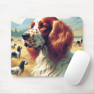 Tapis De Souris Vintage Anglais Setter peinture à l'huile