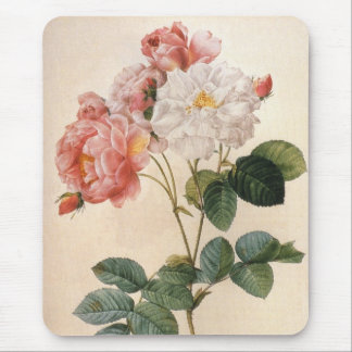 Tapis De Souris Vintage Art Rose Flower Watercolor Mousepad