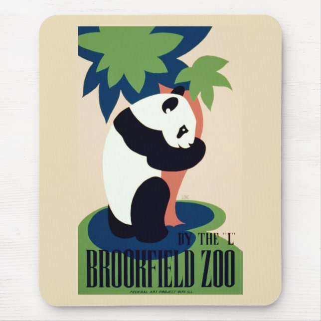 Tapis De Souris Vintage "Brookfield Zoo" mousepad (Devant)