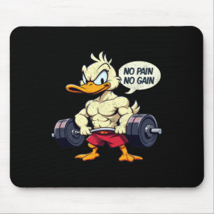 Tapis De Souris Vintage Buff Canard Pas de douleur Pas de gain Gym