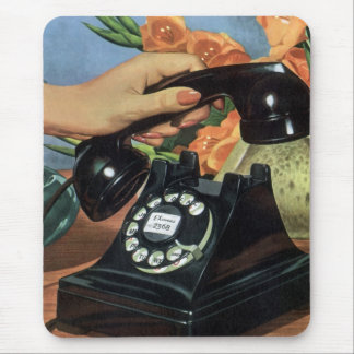 Tapis De Souris Vintage Business, Antique Phone with Rotary Dial