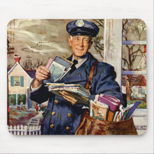 Tapis De Souris Vintage Business, Mailman Livrant des lettres
