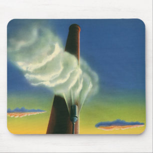 Tapis De Souris Vintage Business, Steam Whistler Factory Sunrise