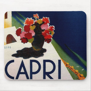Tapis De Souris Vintage Capri Italie Voyage