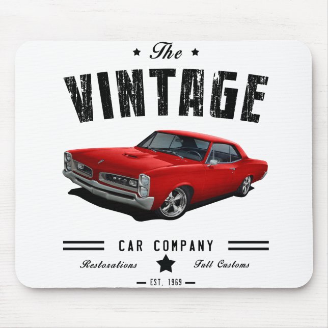 Tapis De Souris Vintage Car Company Red GTO (Devant)