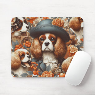 Tapis De Souris Vintage Cavalier King Charles Peinture espagnole