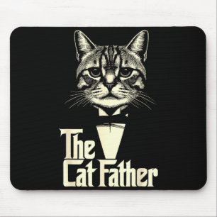 Tapis De Souris Vintage chat père papa vie chat papa joyeux fête d