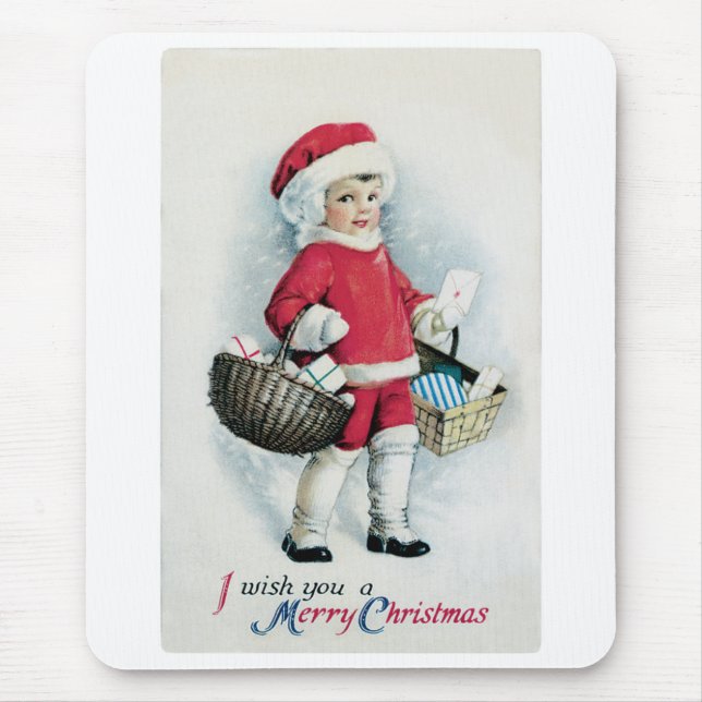 Tapis De Souris Vintage Christmas Image Mousepad (Devant)