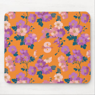 Tapis De Souris Vintage Colorful Wild Rose Motif