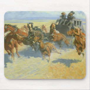 Tapis De Souris Vintage Cowboy, Downing Nigh Leader, Remington