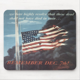 Tapis de souris vintage d'affiche de guerre des