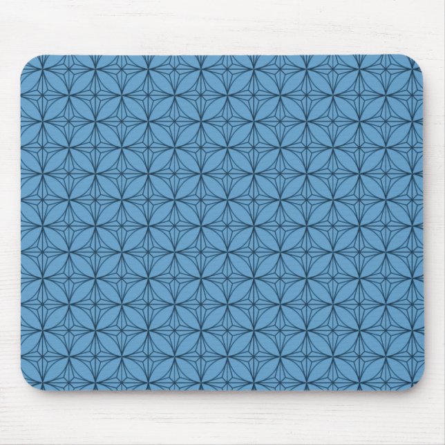 Tapis De Souris Vintage Dazzle Mousepad, Bleu (Devant)