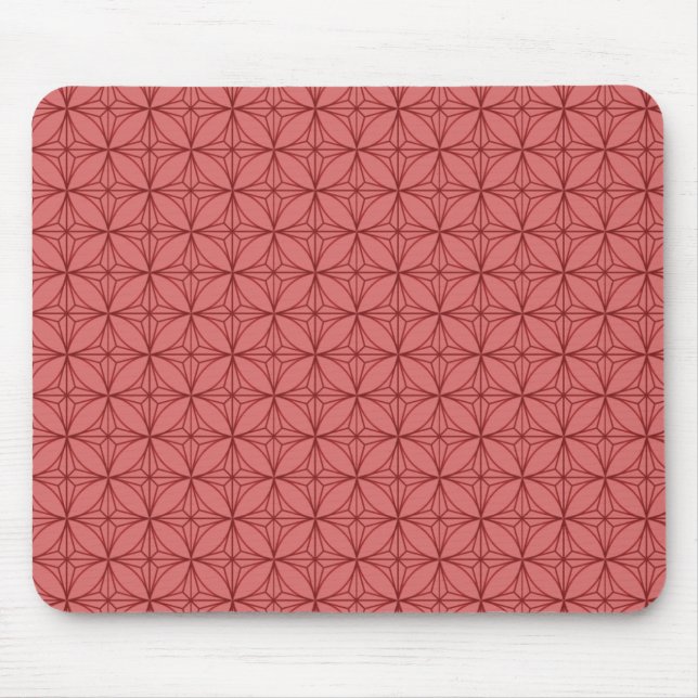 Tapis De Souris Vintage Dazzle Mousepad, Rouge (Devant)