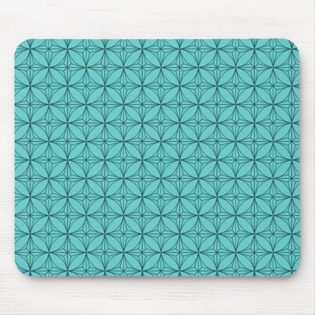 Tapis De Souris Vintage Dazzle Mousepad, Turquoise (Devant)