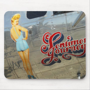 Tapis de souris vintage de peinture d'avions