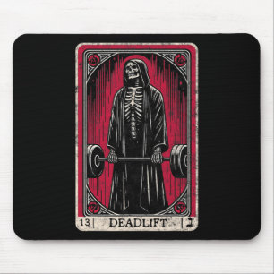 Tapis De Souris Vintage Deadlift Skeleton Halloween Gym plaisanter