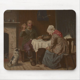 Tapis De Souris Vintage demander une Bénédiction Lithographie